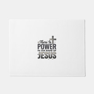 Jesus Power Religiöses Vintage-Typografie-Shirt Fußmatte