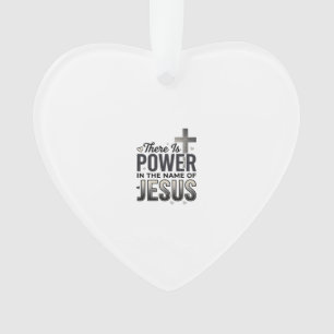 Jesus Power Religiöses Vintage-Typografie-Shirt Ornament