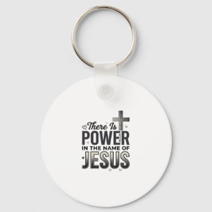 Jesus Power Religiöses Vintage-Typografie-Shirt Schlüsselanhänger