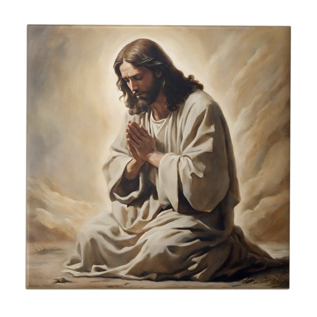 Jesus Prachen Keramik Tile Fliese (Vorderseite)