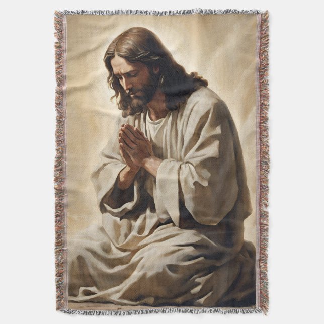 Jesus Prahlt Throw Blanket Decke (Vorderseite Vertikal)