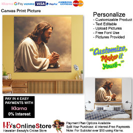 Jesus Praing Canvas Print Picture Leinwanddruck