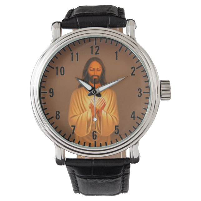 Jesus Praying eWatch Armbanduhr (Vorderseite)