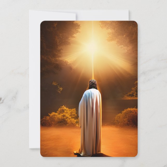 Jesus Prays in Gethsemane Dankeskarte (Vorderseite)