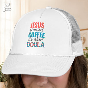 Jesus preisende, Kaffee trinkende christliche DOUL Truckerkappe