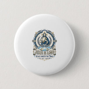 Jesus Prophezeiung Eschatologie Vintage-Shirt Chri Button
