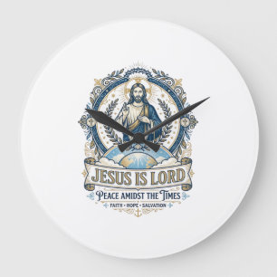 Jesus Prophezeiung Eschatologie Vintage-Shirt Chri Große Wanduhr