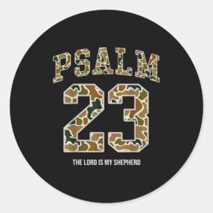Jesus Psalm 23 Der Herr ist mein Hirte Camo Christ Runder Aufkleber