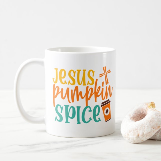 Jesus Pumpkin Spice Kaffeetasse (Mit Donut)