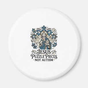 Jesus-Puzzleteile Nicht Autismus Jesus-Puzzleteile Magnet