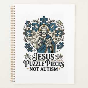 Jesus-Puzzleteile Nicht Autismus Jesus-Puzzleteile Planer
