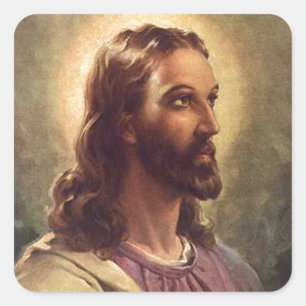 Jesus Quadratischer Aufkleber