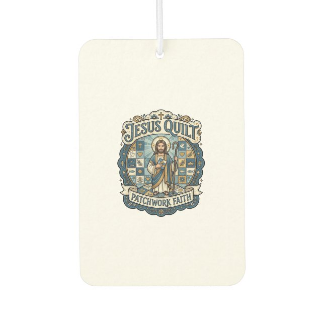 Jesus Quilt Patchwork Glaube Jesus Quilt Patchwork Autolufterfrischer (Vorderseite)