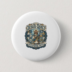 Jesus Quilt Patchwork Glaube Jesus Quilt Patchwork Button
