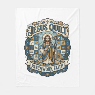 Jesus Quilt Patchwork Glaube Jesus Quilt Patchwork Fleecedecke