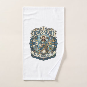 Jesus Quilt Patchwork Glaube Jesus Quilt Patchwork Handtuch