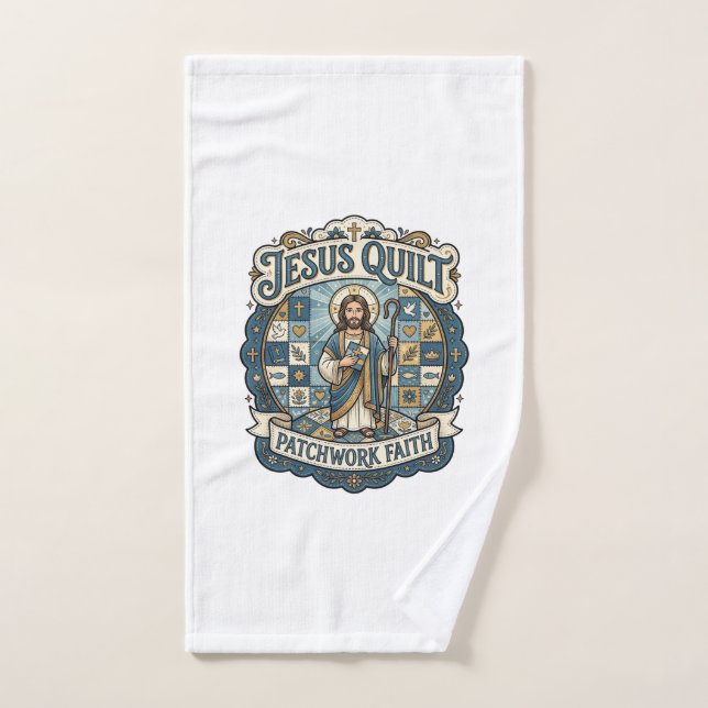Jesus Quilt Patchwork Glaube Jesus Quilt Patchwork Handtuch (Handtuch)