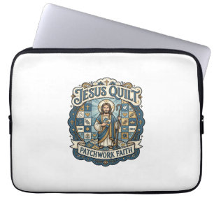 Jesus Quilt Patchwork Glaube Jesus Quilt Patchwork Laptopschutzhülle