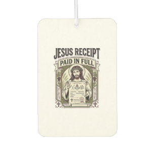 Jesus Quittung Vollständig Bezahlt Jesus Quittung Autolufterfrischer