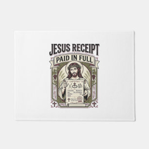 Jesus Quittung Vollständig Bezahlt Jesus Quittung  Fußmatte