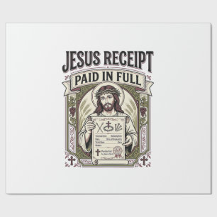 Jesus Quittung Vollständig Bezahlt Jesus Quittung  Geschenkpapier