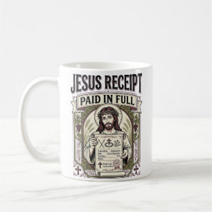 Jesus Quittung Vollständig Bezahlt Jesus Quittung  Kaffeetasse