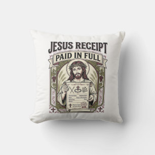 Jesus Quittung Vollständig Bezahlt Jesus Quittung  Kissen