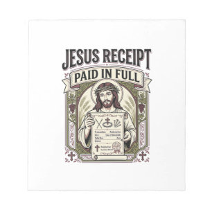 Jesus Quittung Vollständig Bezahlt Jesus Quittung Notizblock