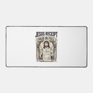Jesus Quittung Vollständig Bezahlt Jesus Quittung  Schreibtischunterlage