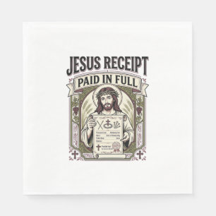 Jesus Quittung Vollständig Bezahlt Jesus Quittung Serviette
