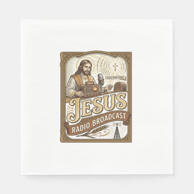 Jesus Radio Übertragung Jesus Radio Übertragung Ch Serviette (Vorderseite)