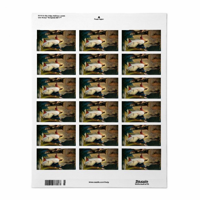 Jesus Raising Lazarus von Carl Bloch Adressaufkleber (Vorne)