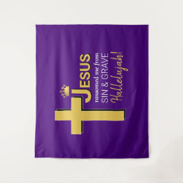 JESUS RANSOMED ME Oaster Wandteppich