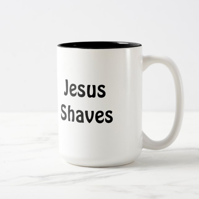 Jesus-Rasuren Zweifarbige Tasse (Rechts)