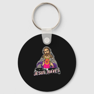 Jesus Rave Weihnachts-EDM Music X-Mas Party Christ Schlüsselanhänger