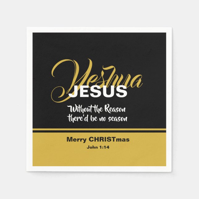 JESUS REASON SAASON Christlich Scripture CHRISTMAS Serviette (Vorderseite)