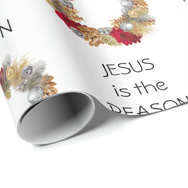 JESUS REASON SAASON | Feierlicher Tod | CHRISTMAS Geschenkpapier (Rolleneckpunkt)