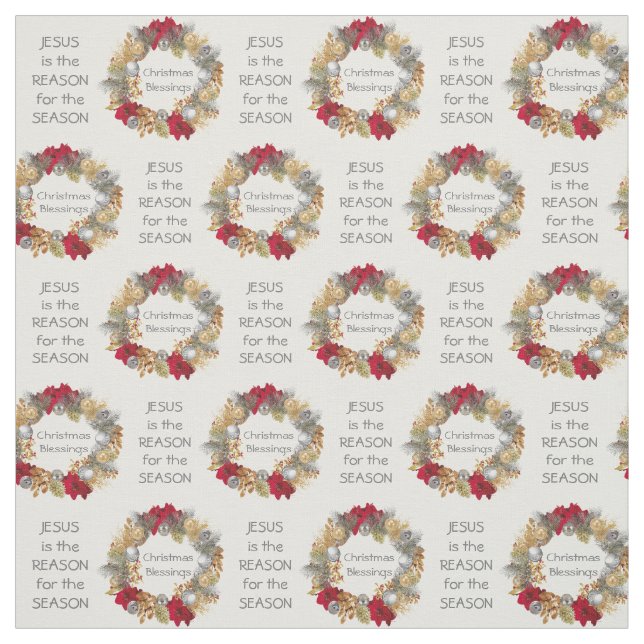JESUS REASON SAASON | festlich | Weihnachtsfeier Stoff (Muster)