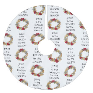 JESUS REASON SAASON Weihnachten Polyester Weihnachtsbaumdecke