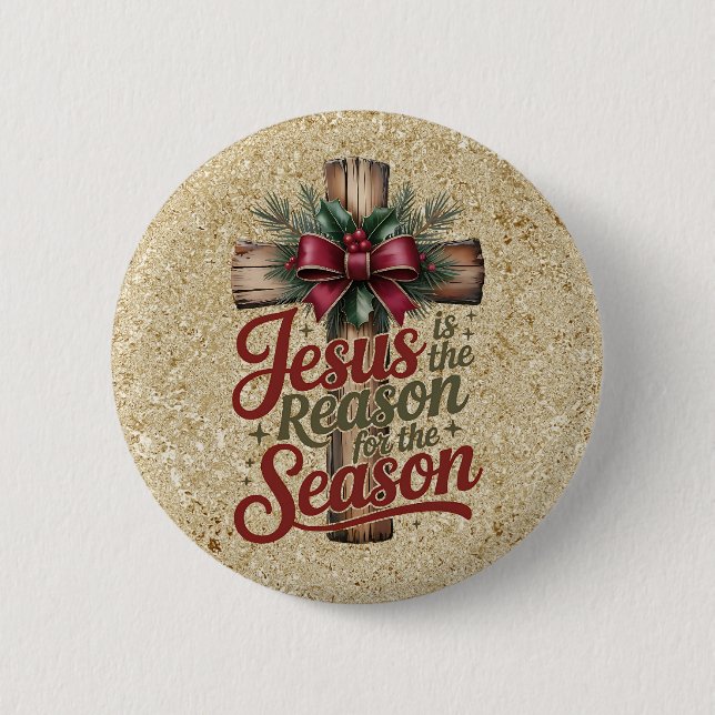 Jesus Reason Season Knopf Button (Vorderseite)
