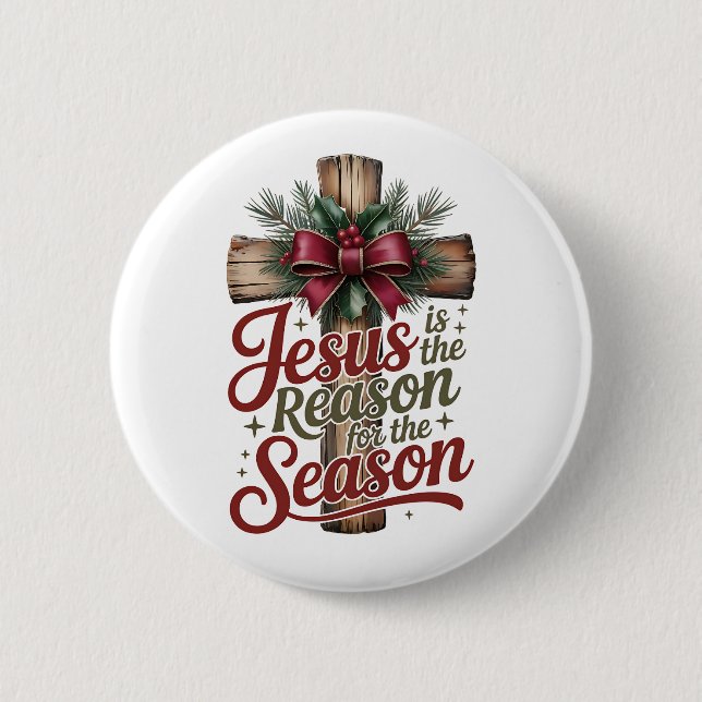 Jesus Reason Season Knopf Button (Vorderseite)