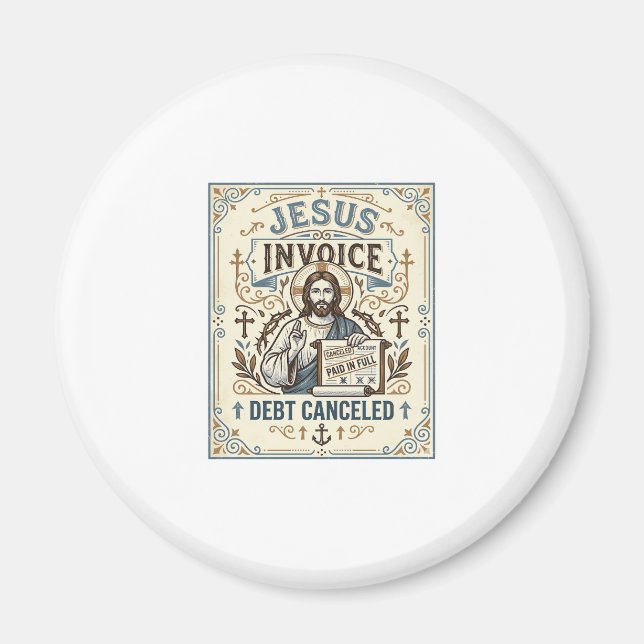 Jesus-Rechnung Schulden gestrichen Jesus-Rechnung  Magnet (Vorne)