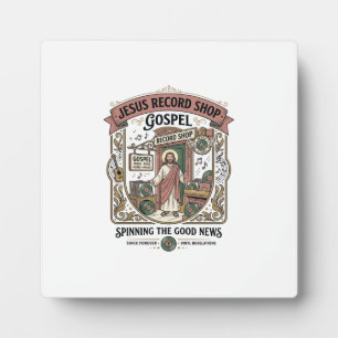 Jesus Record Shop Gospel Jesus Record Shop Christi Fotoplatte