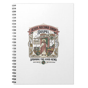Jesus Record Shop Gospel Jesus Record Shop Christi Notizblock