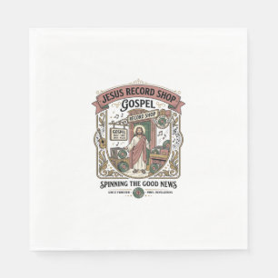 Jesus Record Shop Gospel Jesus Record Shop Christi Serviette