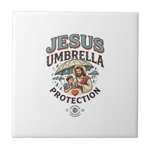 Jesus Regenschirm Schutz Jesus Regenschirm Schutzi Fliese