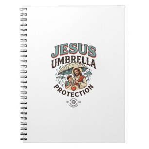 Jesus Regenschirm Schutz Jesus Regenschirm Schutzi Notizblock