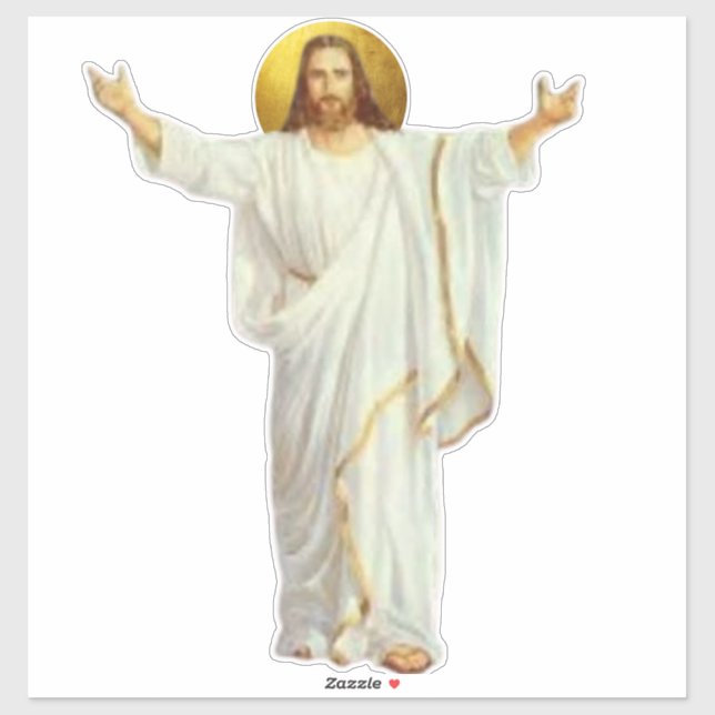 JESUS Religious Custom-Cut Vinyl Sticker (Blatt)