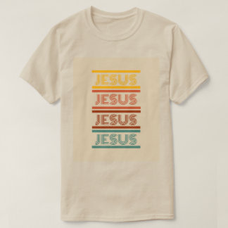 Jesus Retro weißes Unisex-T-Shirt T-Shirt