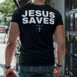 "Jesus Rette" Bibelverse Christlicher T - Shirt